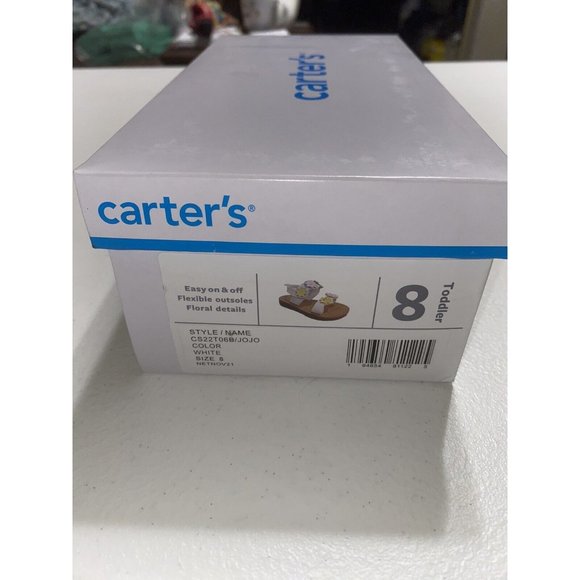 Carters Jojo White Floral Sandals Toddler Size 8 NEW - Picture 5 of 5